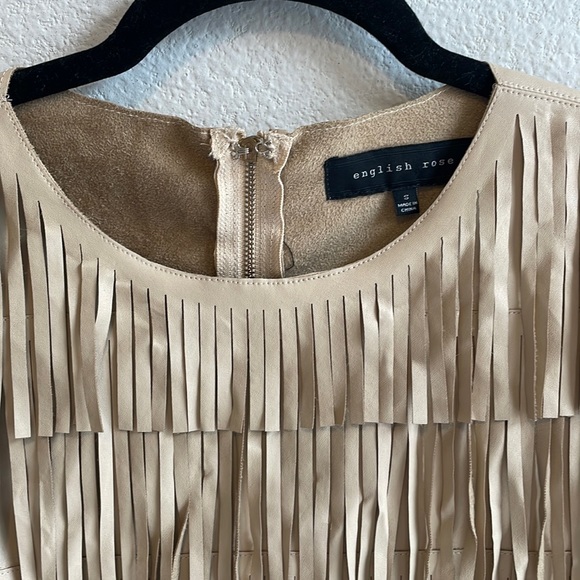 Leather Fringe crop top - Picture 3 of 5